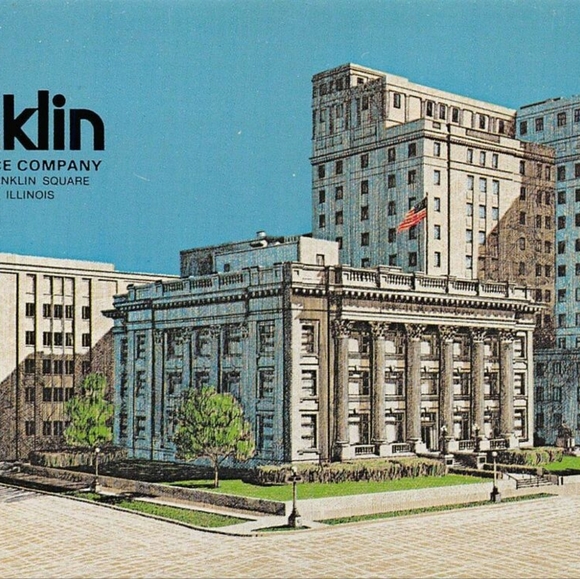 Mid Century Modern Metal Box The Franklin Life Insurance Company - Picture 9 of 9